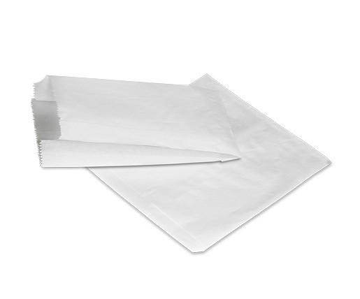 1 Long Flat Bag - White 1000pc/pk - Pakio
