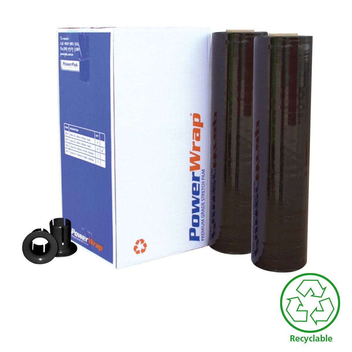 Powerwrap Black 4 Rolls | High Quality Cast Film