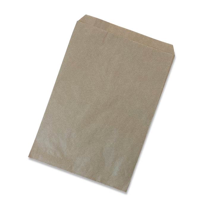 2 Long Flat Bag - Brown 500pc/pk - Pakio