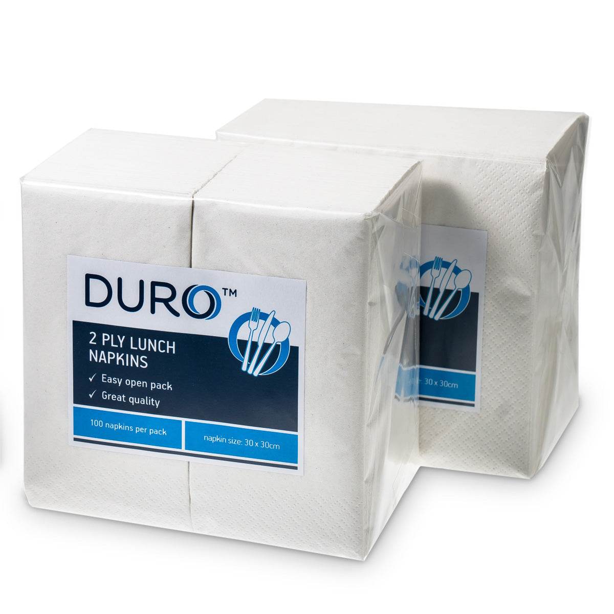 Duro Lunch Napkin 2ply 300mm x 300mm GT Fold 2000pcs - Pakio