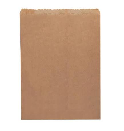 8 Long Flat Bag- Brown 500pc/pk