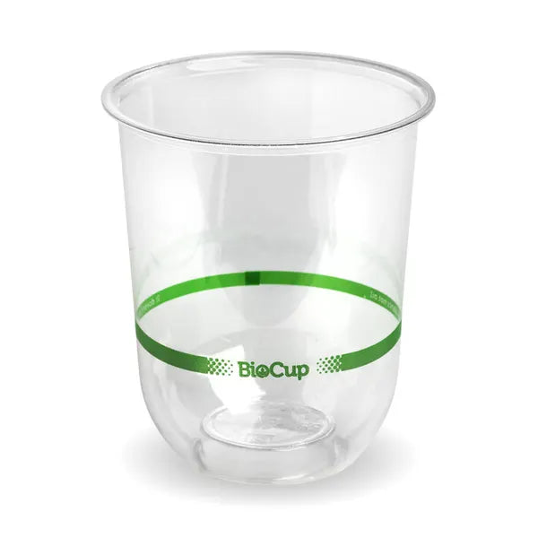 BioPak 250ml Clear U Shaped Cold Drink Cup 1000pc