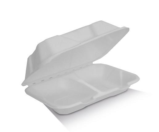 9"x 6"/ 2 Compartment Clamshell 250pc/ctn