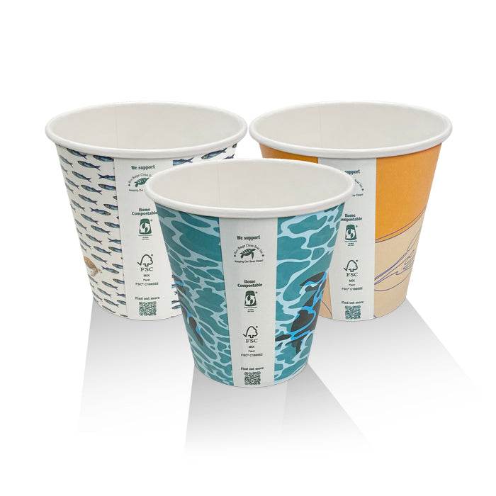 8*oz Aqueous Coated Single Wall Cup /Art Series 1000pcs - Pakio