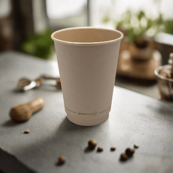 12oz Aqueous Coated DW Cup/Bamboo 500pc - Pakio