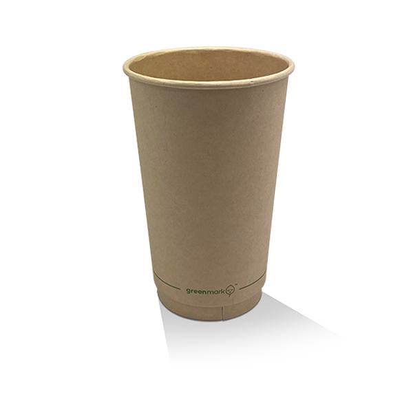 16oz Aqueous Coated DW Cup/Bamboo 500pc - Pakio