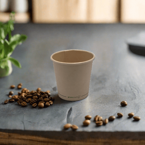 4oz Aqueous Coated SW Cup/Bamboo 100-1000pc - Pakio