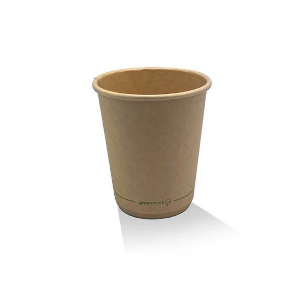 8oz Aqueous Coated DW Cup/Bamboo 500pc - Pakio