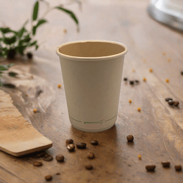 8oz Aqueous Coated DW Cup/Bamboo 500pc - Pakio