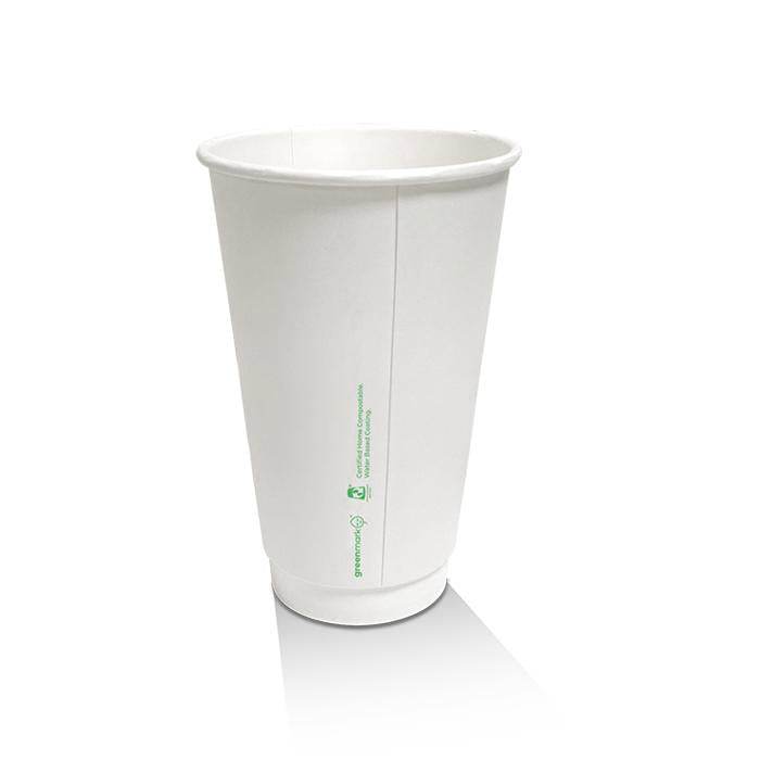 16oz Aqueous Coated DW Cup/White 500pc - Pakio