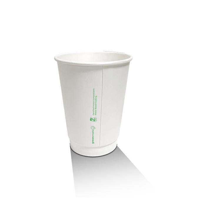 8oz Aqueous Coated DW Cup/White 500pc - Pakio
