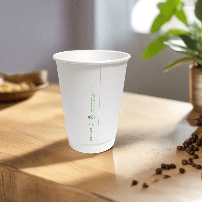 8oz Aqueous Coated DW Cup/White 500pc - Pakio