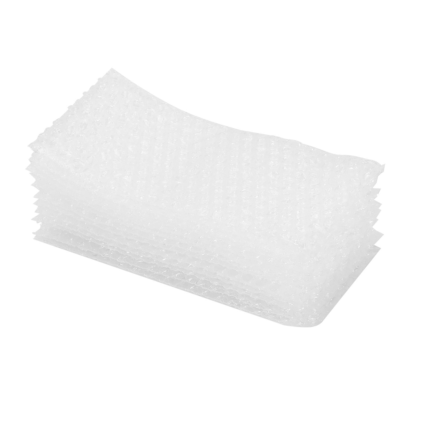 Stack of white paper towels on a white background