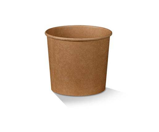 PE Coated Brown Kraft Soup Bowl 16oz 500pc/ctn - Pakio