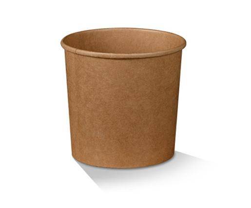 Brown Kraft Paper Soup Bowl 26oz-PE Coated Food Containers 500pc Pakio