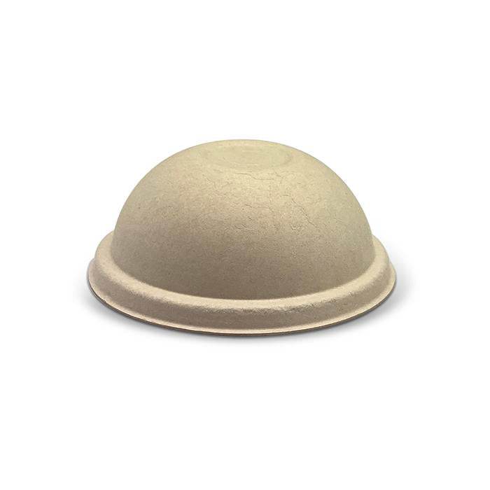 Bagasse Lid - 90mm Dome Cup Lid /Natural 1000pc - Pakio