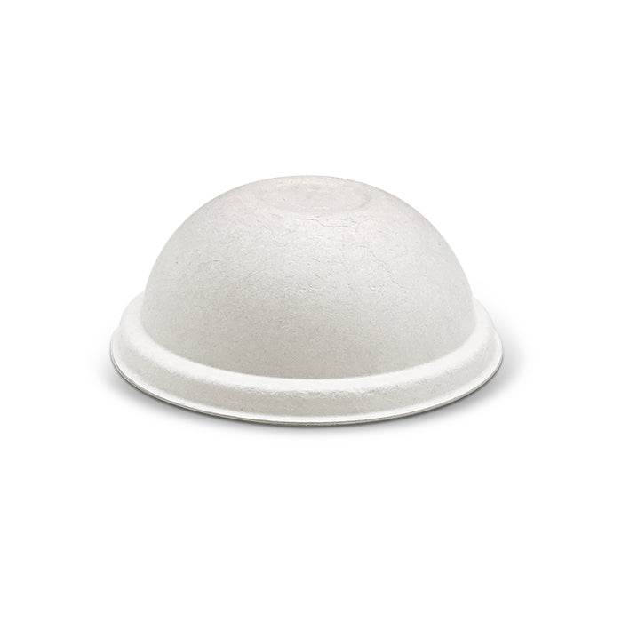 Bagasse Lid - 90mm Dome Cup Lid /White 1000pc - Pakio