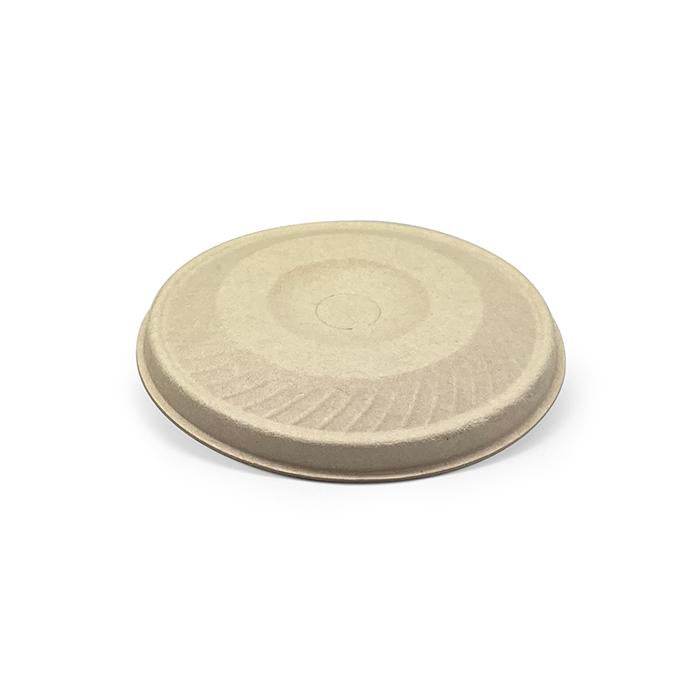 Bagasse Lid - 90mm Flat Cup Lid /Natural 1000pc - Pakio