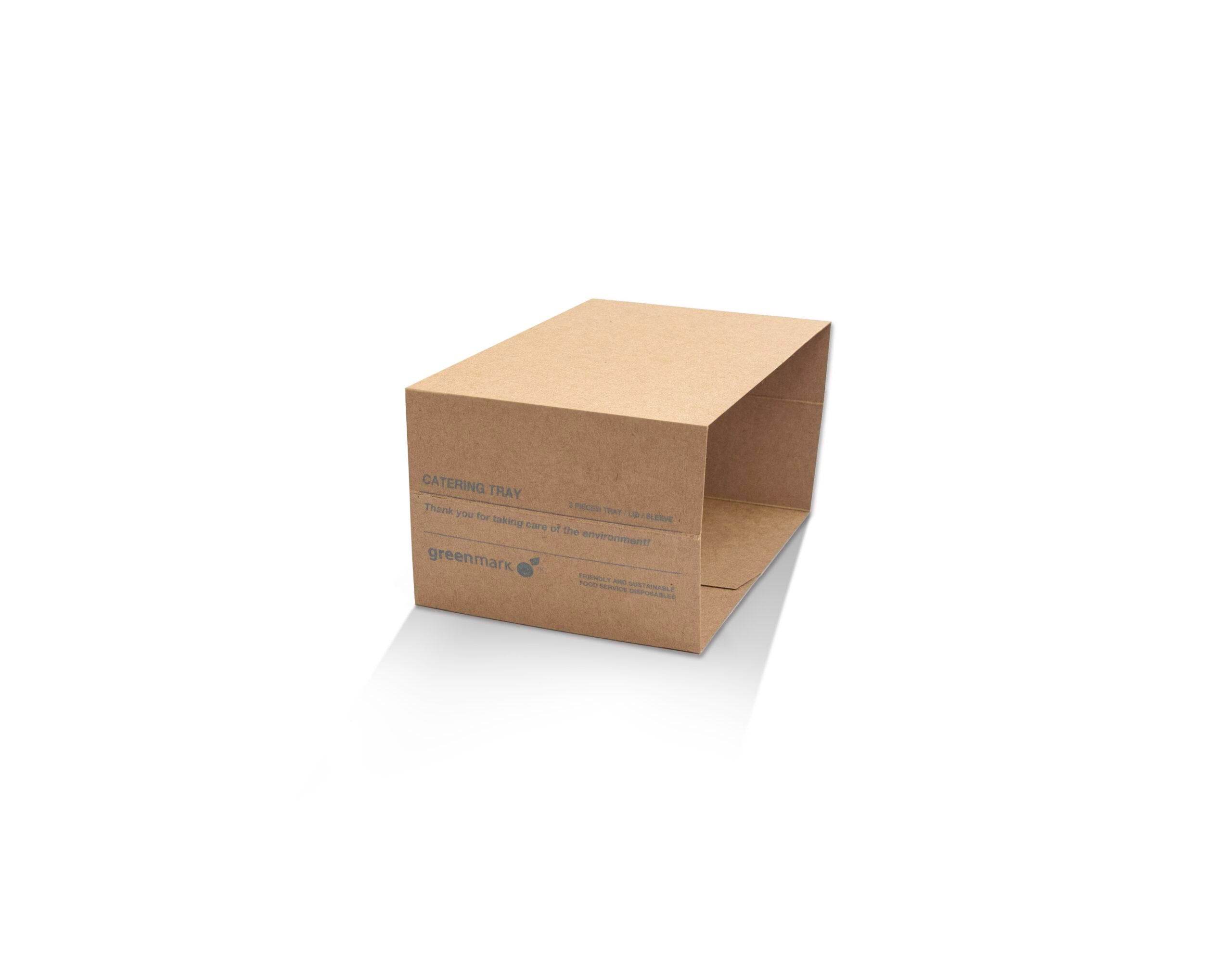 Brown Catering Tray Sleeve Small H:80mm 50pc/PK - Pakio