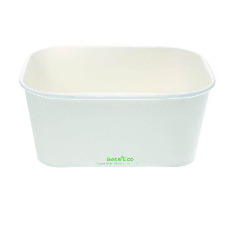 BetEco 1000ml White Paper Food Tubs 300pc/ctn - Pakio