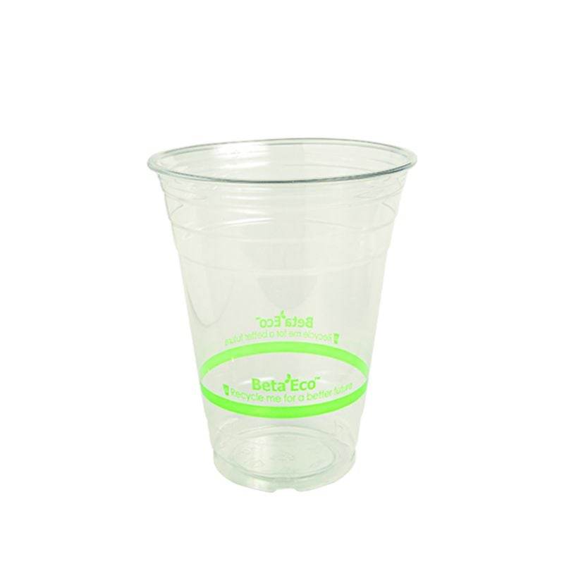 BetaEco 425ml Green Weights & Measures Approved Clear Plastic Cold Drink Cups - 1000pcs - Pakio