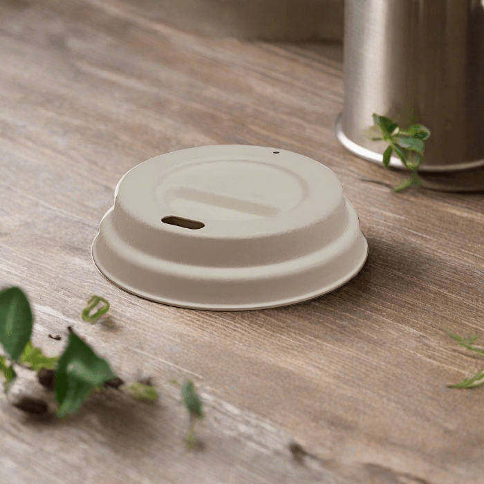 Bagasse Lid- 4oz Natural 2000pc - Pakio