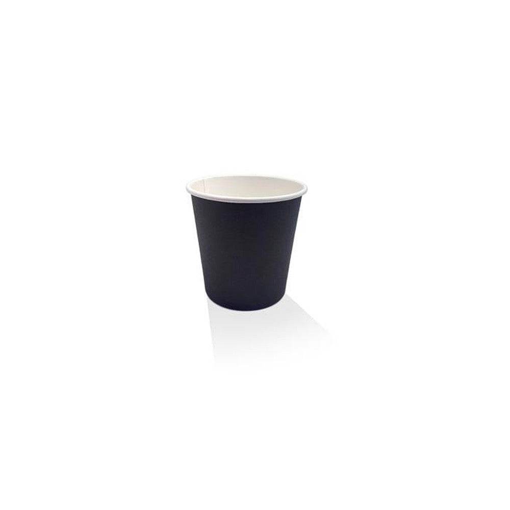 4oz PE Coated Single Wall Paper Coffee Cup/ Black 1000pc - Pakio