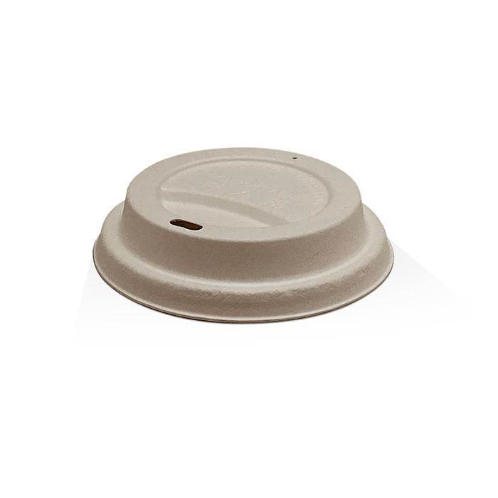 Bagasse Lid - 8*/12/16/20oz (90mm) Natural 1000pc - Pakio