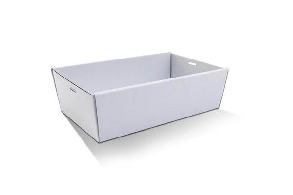 Medium White Catering Tray Base H:80mm 50pc/ctn - Pakio
