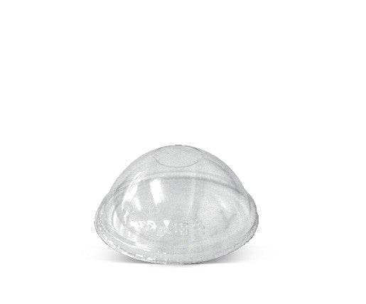 PET 95mm Clear Cold Drink Plastic Cup Dome Lid / No Hole - 1000pcs - Pakio