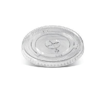 PET 95mm Clear Cold Drink Plastic Cup Flat Lids with X-Slot (fit U Cups)- 1000pcs - Pakio