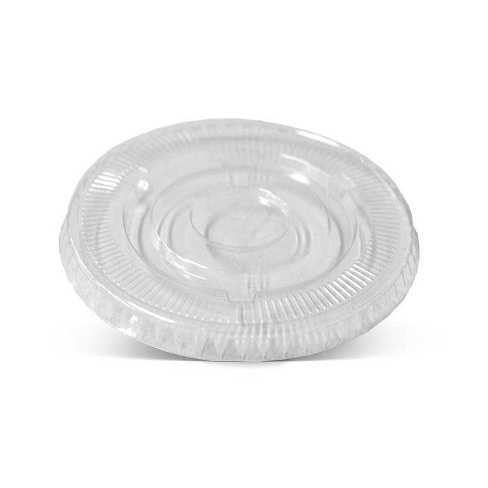 PET 98mm Clear Cold Drink Plastic Cup Flat Lids /No Hole - 1000pcs - Pakio