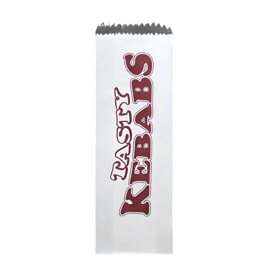 Printed White Foil Kebab Bag 500pcs - Pakio