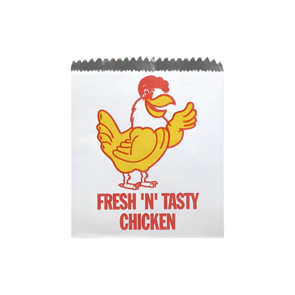 Small Printed Foil Chicken Bag 250pcs - Pakio
