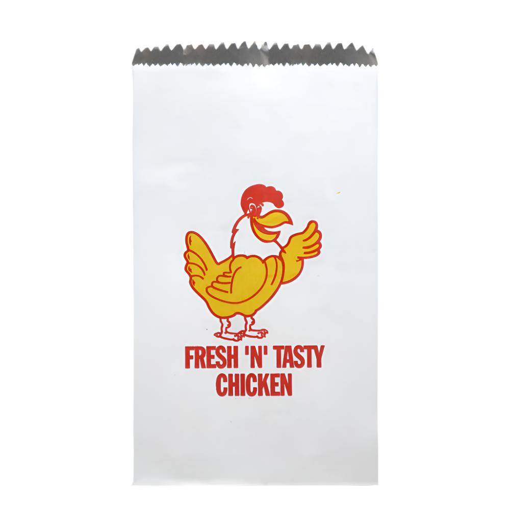 X-Large Printed Chicken Foil Bag 250pcs - Pakio
