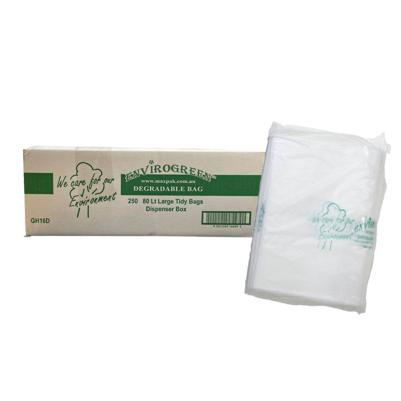 Degradable Bin Liner 80L (90cm x 76cm) 250pcs - Pakio