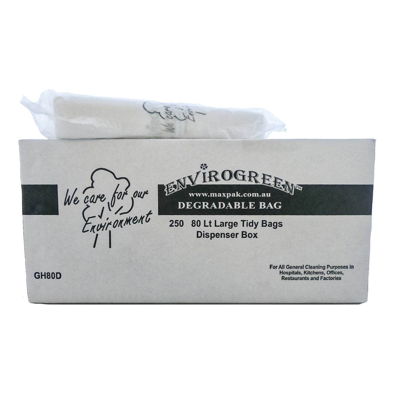 Degradable Bin Liner 80L (95cm x 75cm) 250pcs - Pakio