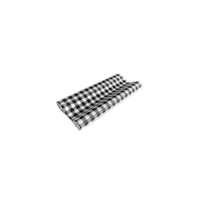 Greaseproof Paper Gingham Black Half 190 x 150mm 400/ream - Pakio