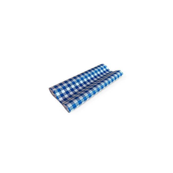 Greaseproof Paper Gingham Blue 190x150mm 400/ream - Pakio