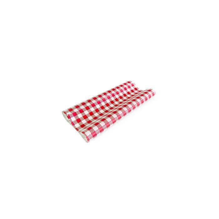 Greaseproof Paper Gingham Red Half 190x150mm 400/ream - Pakio