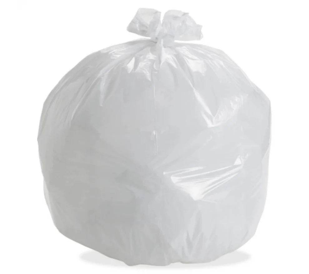 Heavy Duty 80L Clear Recycled Garbage Bags - 250 Bags - Pakio