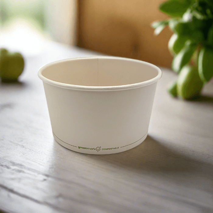 4oz Compostable BIOPBS Coated Paper Ice Cream Cups 1000pcs/ctn - Pakio