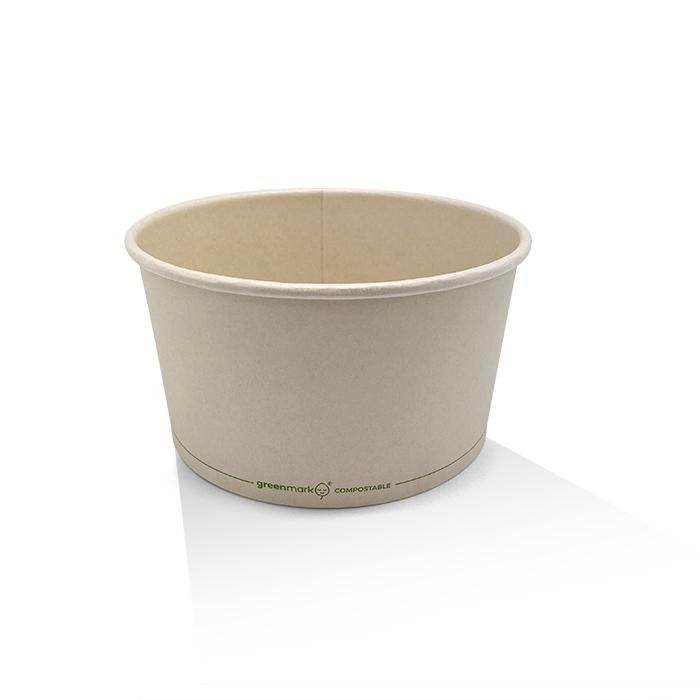 4oz Compostable BIOPBS Coated Paper Ice Cream Cups 1000pcs/ctn - Pakio