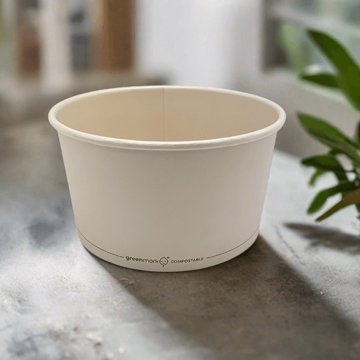 5oz Compostable Paper Ice Cream Cups with BIOPBS Coating 1000pcs/ctn - Pakio