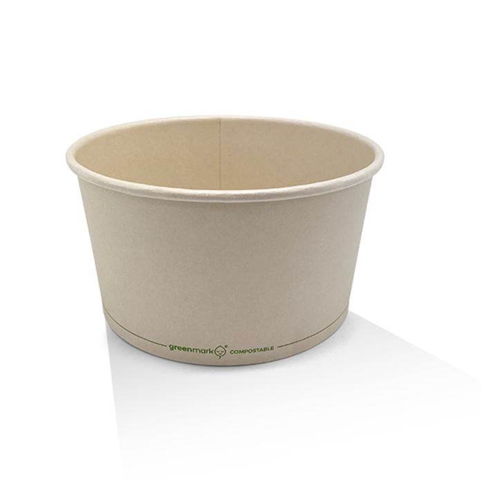 5oz Compostable Paper Ice Cream Cups with BIOPBS Coating 1000pcs/ctn - Pakio