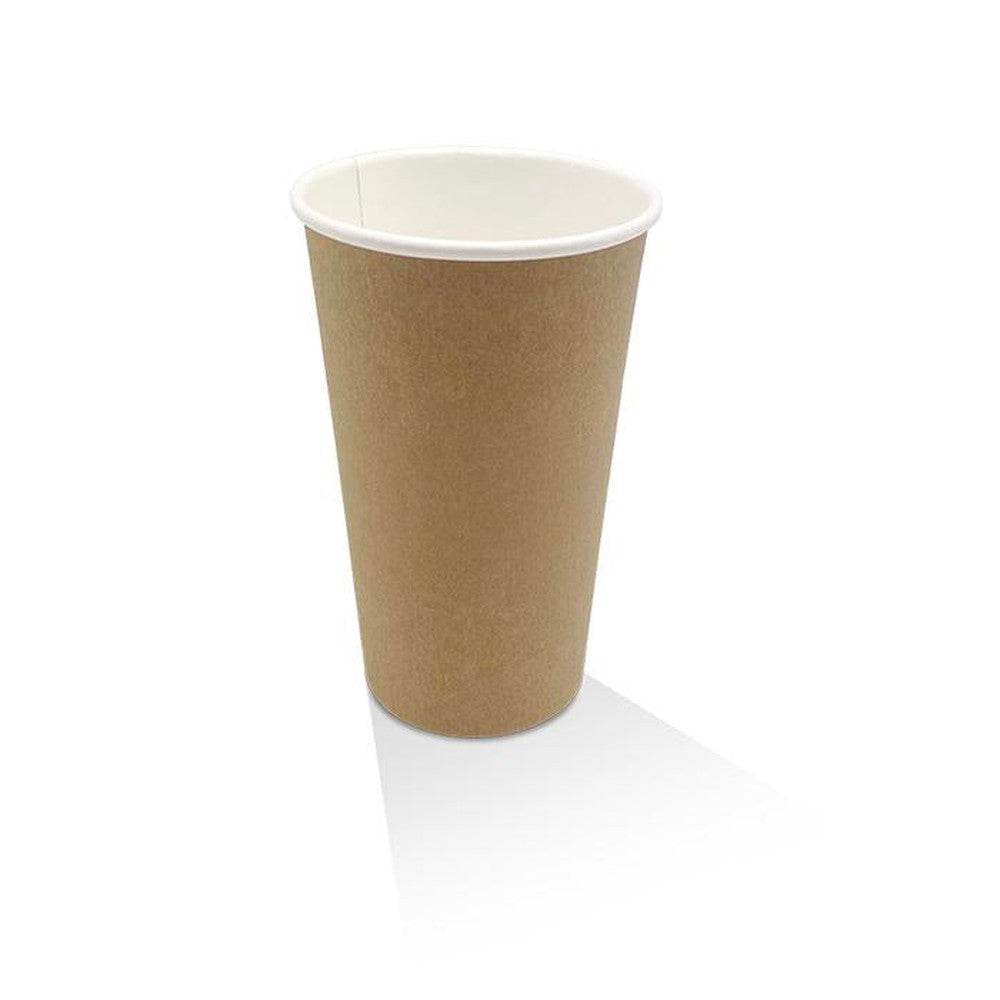 16oz PE Coated Single Wall Paper Coffee Cup/Kraft 1000pc - Pakio