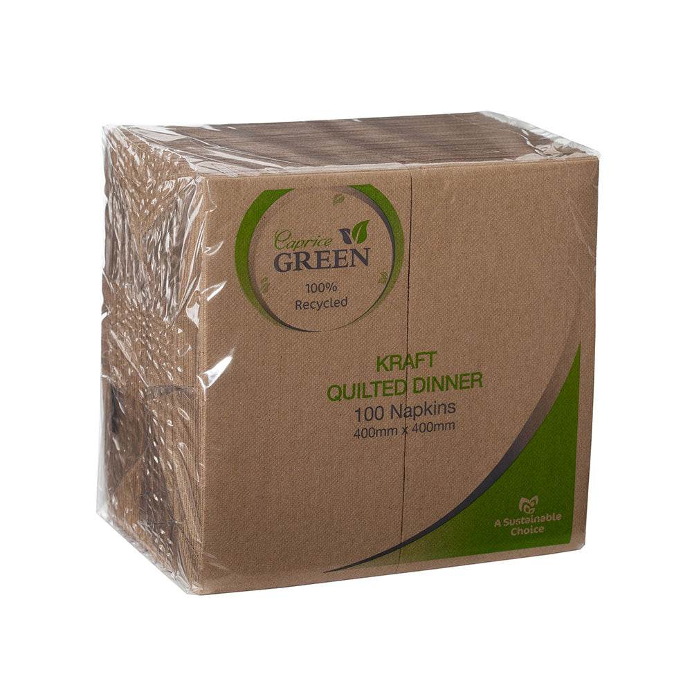 Caprice Green Quilted Dinner Napkin GT Fold 1000pc/ctn - Pakio