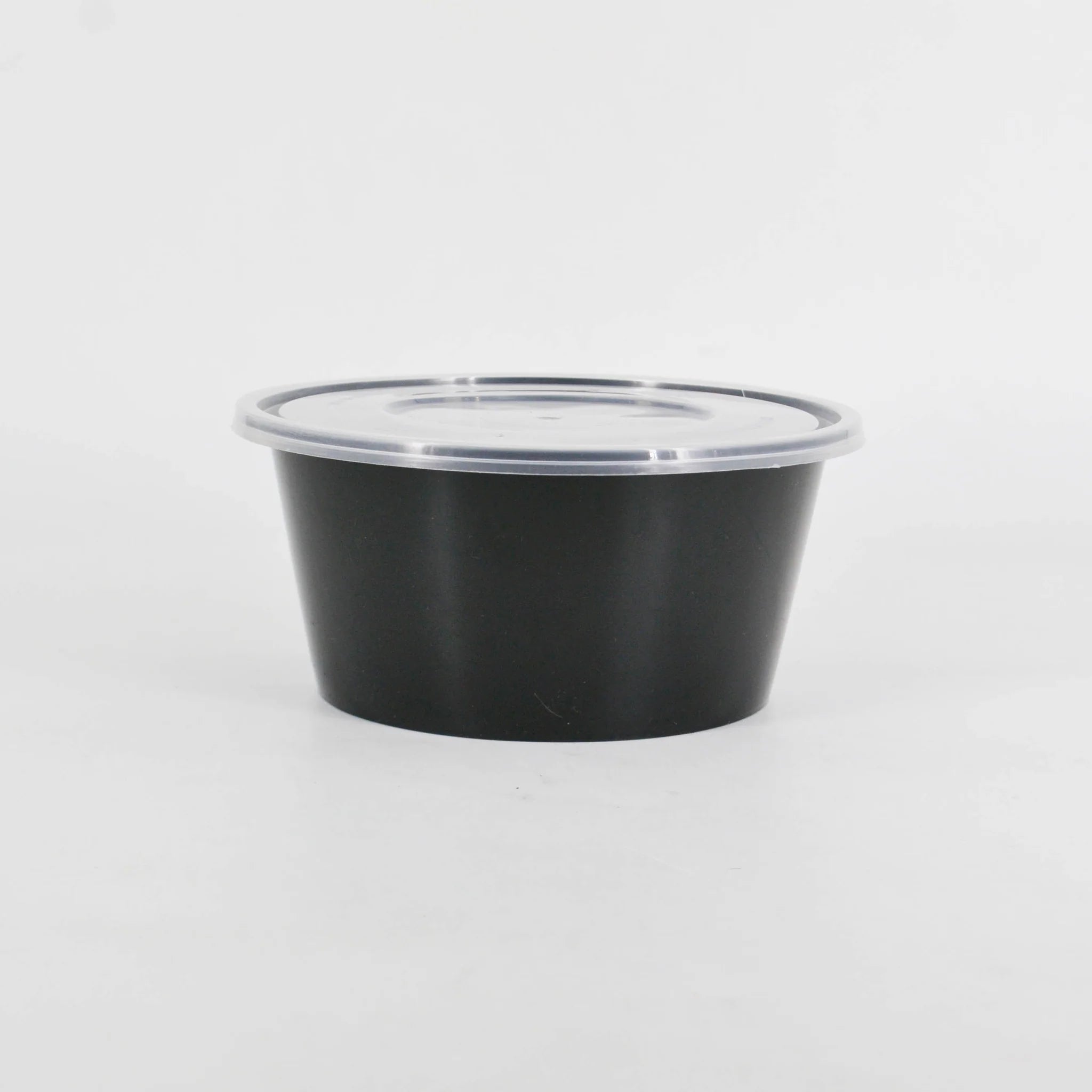1250ml Takeaway Round Black Container w/t Lid 180 Sets