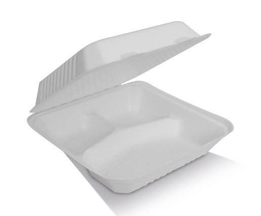 9 inch Clamshell / 3 compartment 200pc/ctn - Pakio
