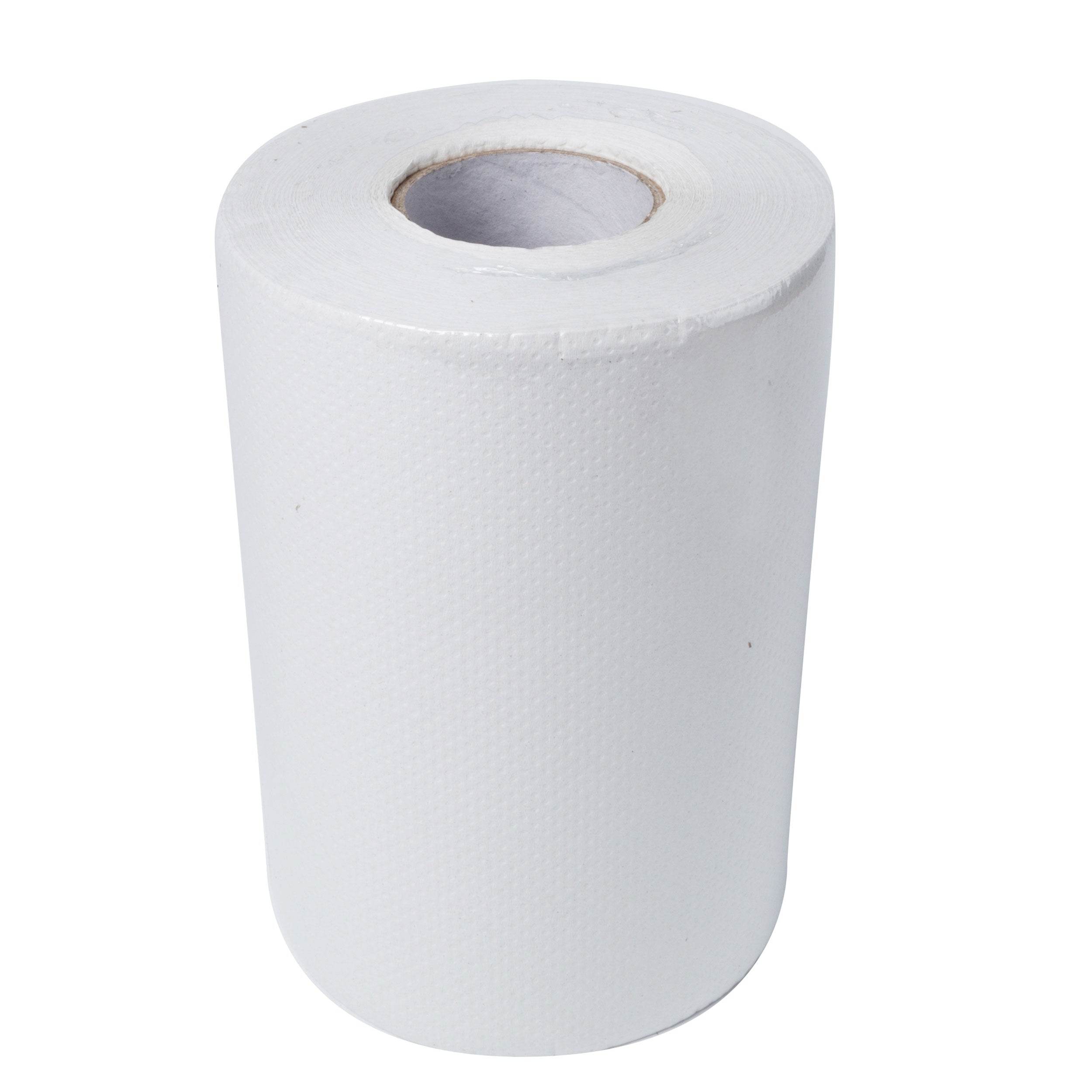 Perforated Paper Roll Towel White 16 Rolls - Pakio